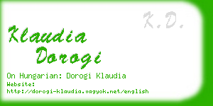 klaudia dorogi business card